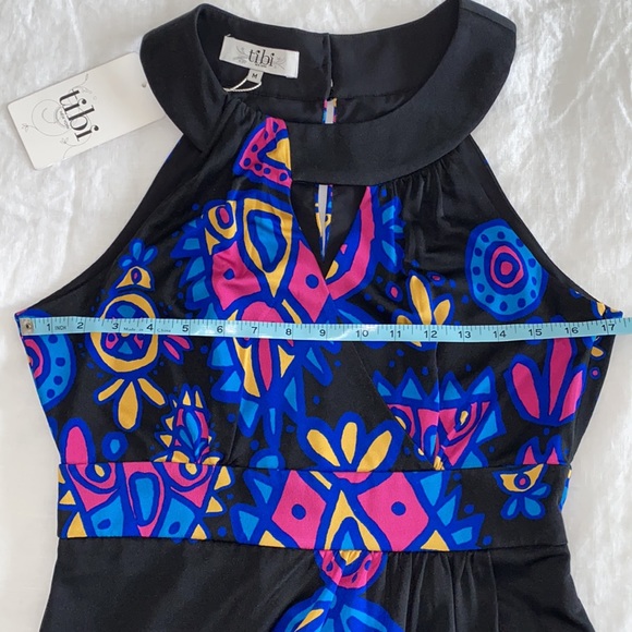 tibi New York Sleeveless Multi Print Silk Dress Medium NWT - Picture 13 of 16
